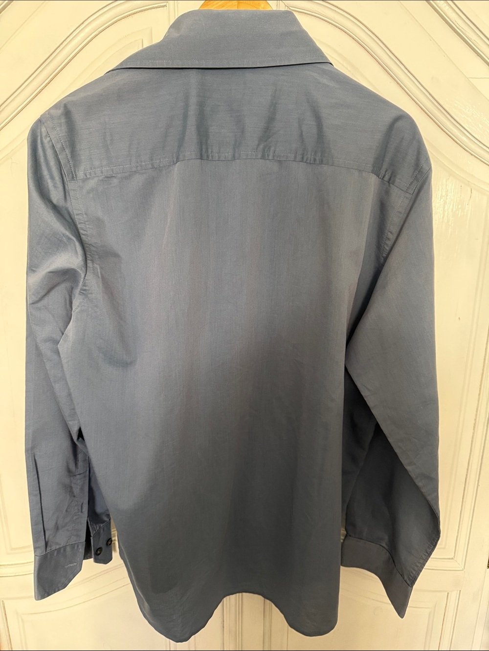 Kenneth Cole NY Men’s Blue Tonal Stripe Long-Sleeve Button-Up Shirt Size L Work - Picture 3 of 8